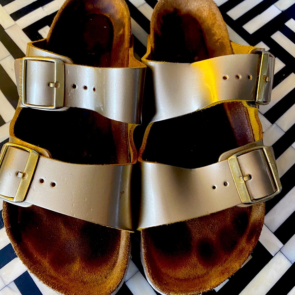 Gold Arizona Birkenstock